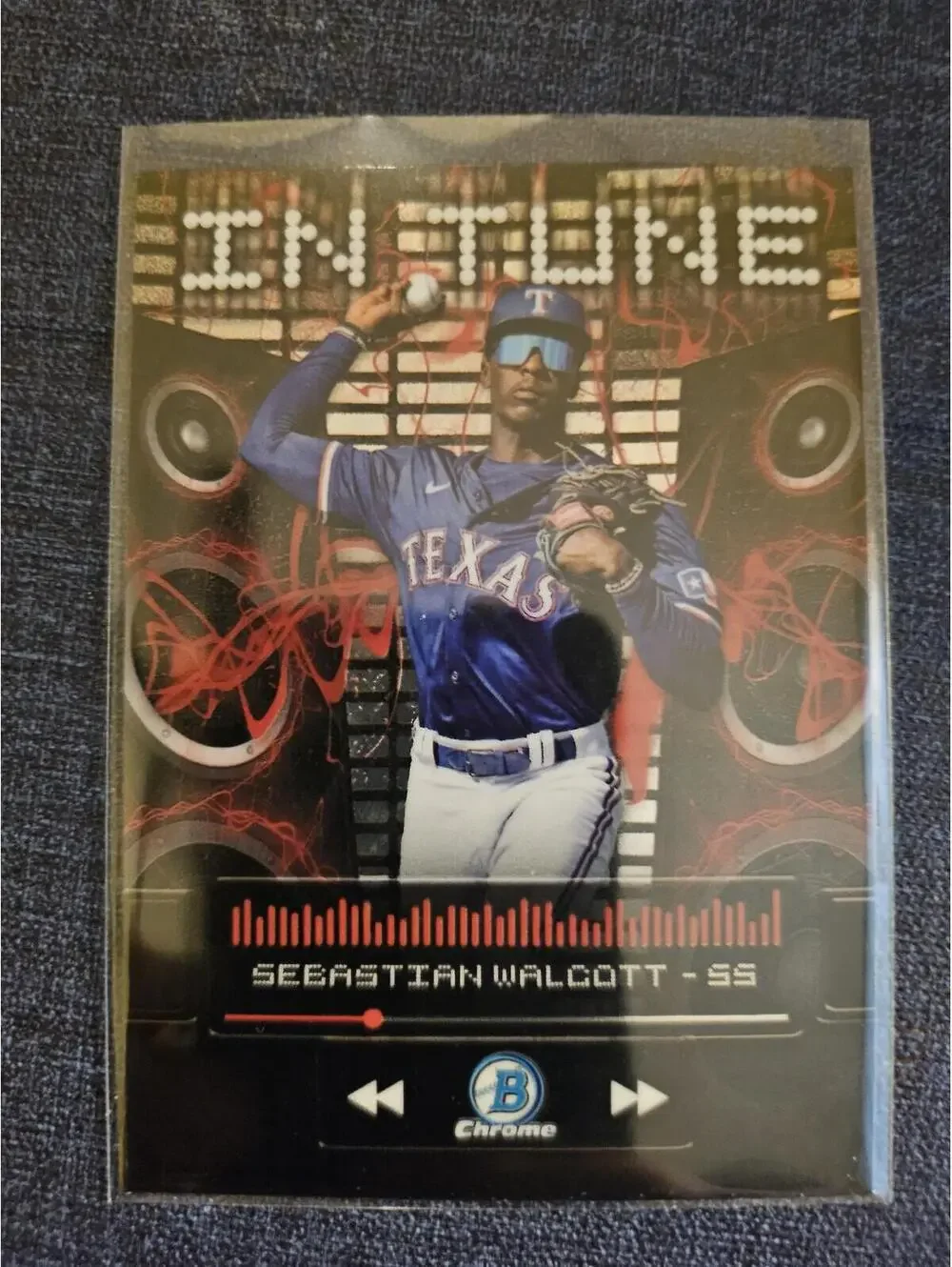 2024 Bowman Chrome Draft Picks Sebastian Walcott In Tune Insert Baseball Card